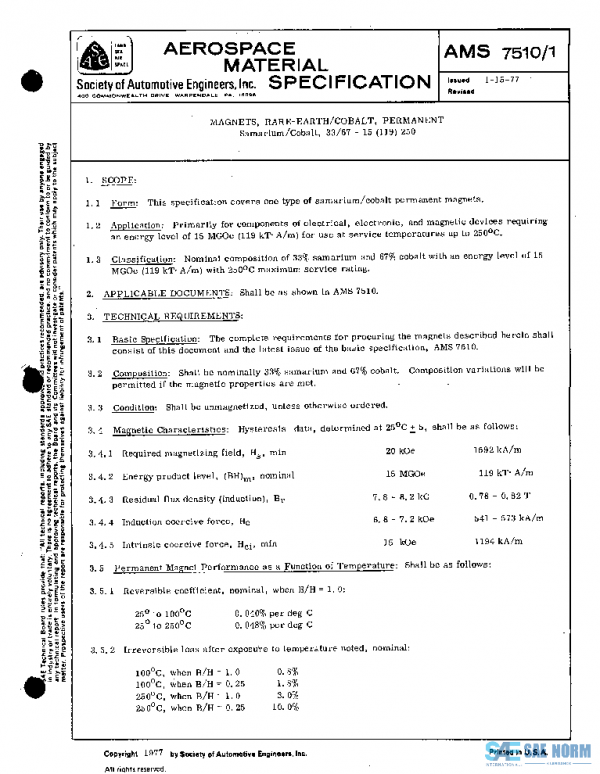 SAE AMS7510/1 PDF