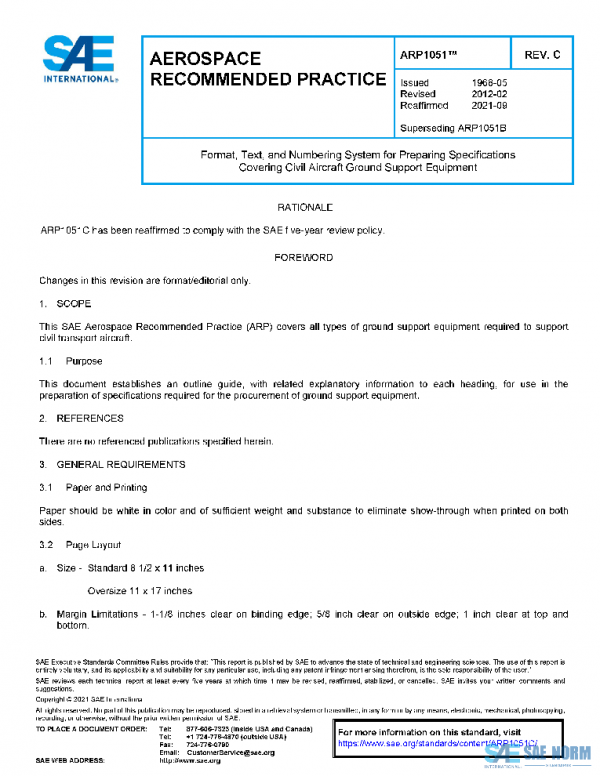 SAE ARP1051C PDF