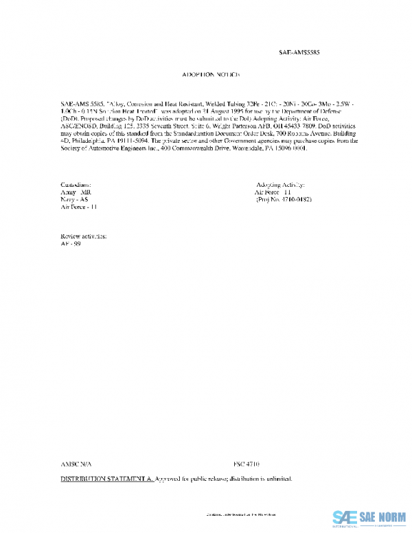 SAE AMS5585E PDF