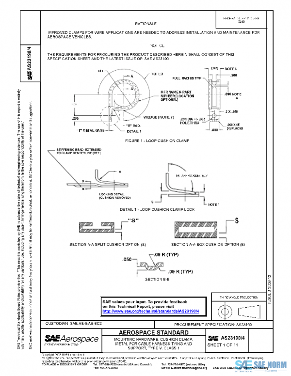 SAE AS23190/4 PDF SAE AS23190/4 PDF
