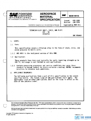 SAE MAM4911A PDF