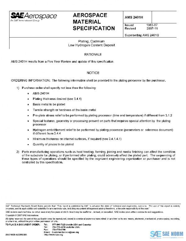 SAE AMS2401H PDF SAE AMS2401H PDF