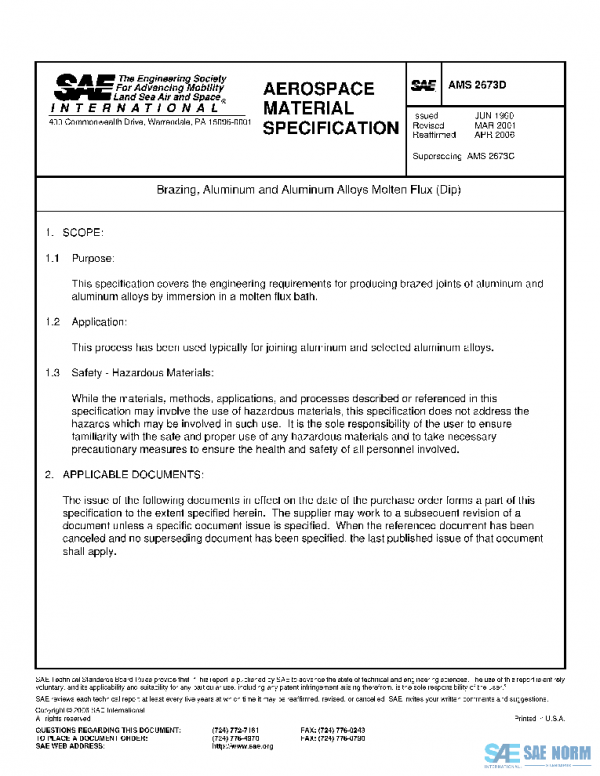 SAE AMS2673D PDF