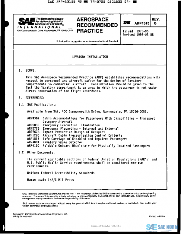 SAE ARP1315B PDF