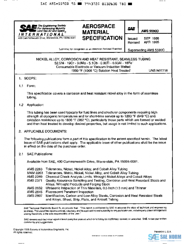 SAE AMS5590D PDF SAE AMS5590D PDF