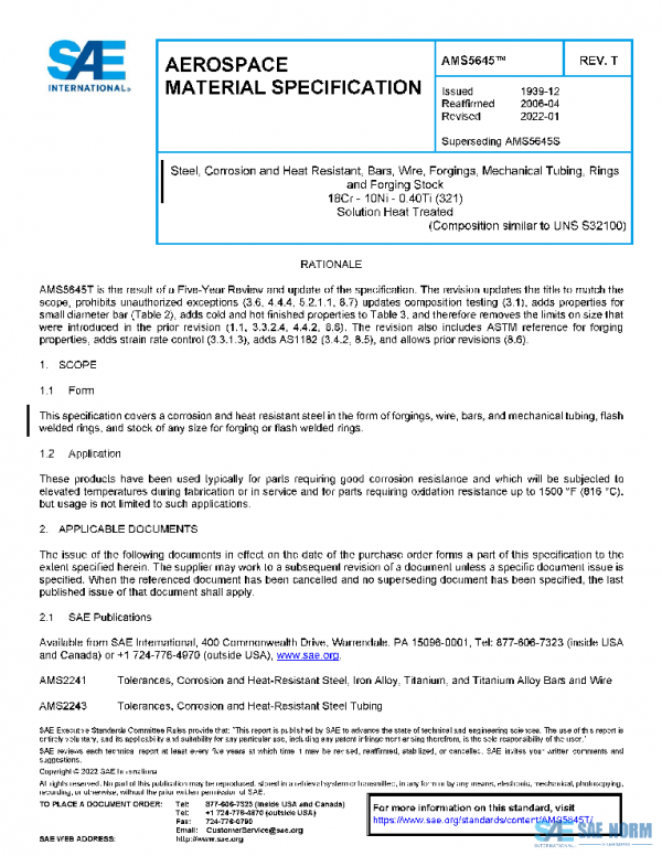 SAE AMS5645T PDF