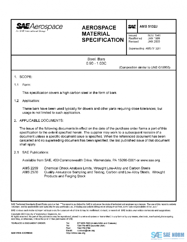 SAE AMS5132J PDF