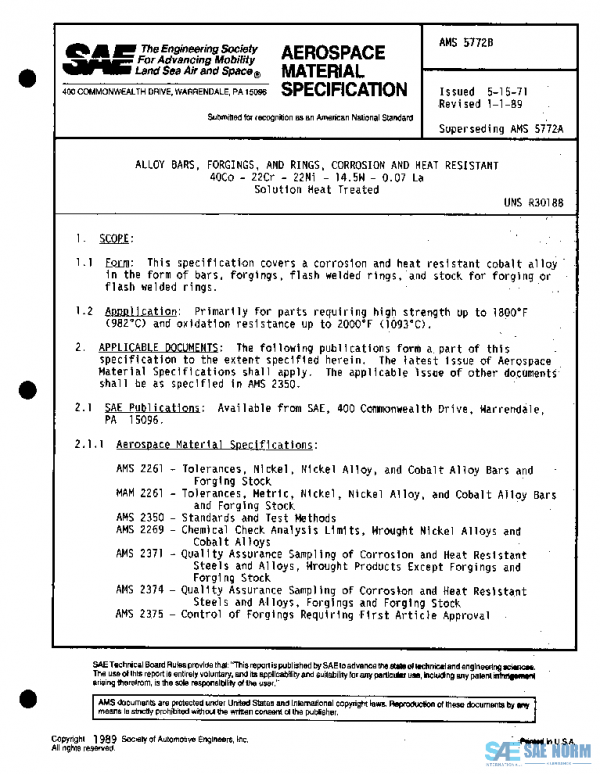 SAE AMS5772B PDF SAE AMS5772B PDF