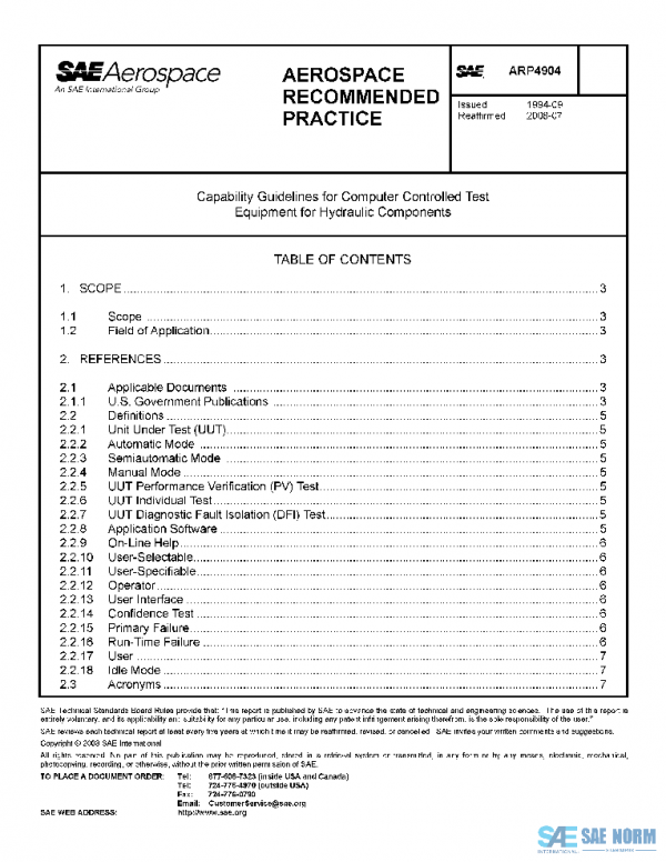SAE ARP4904 PDF