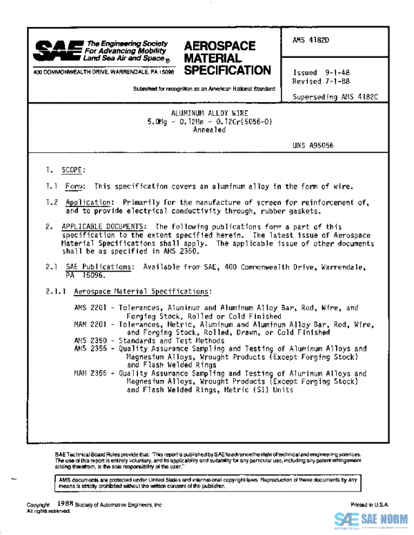 SAE AMS4182D PDF