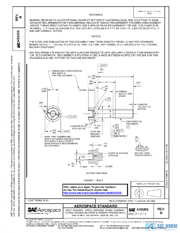 SAE AS9209B PDF SAE AS9209B PDF