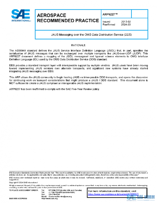 SAE ARP6227 PDF