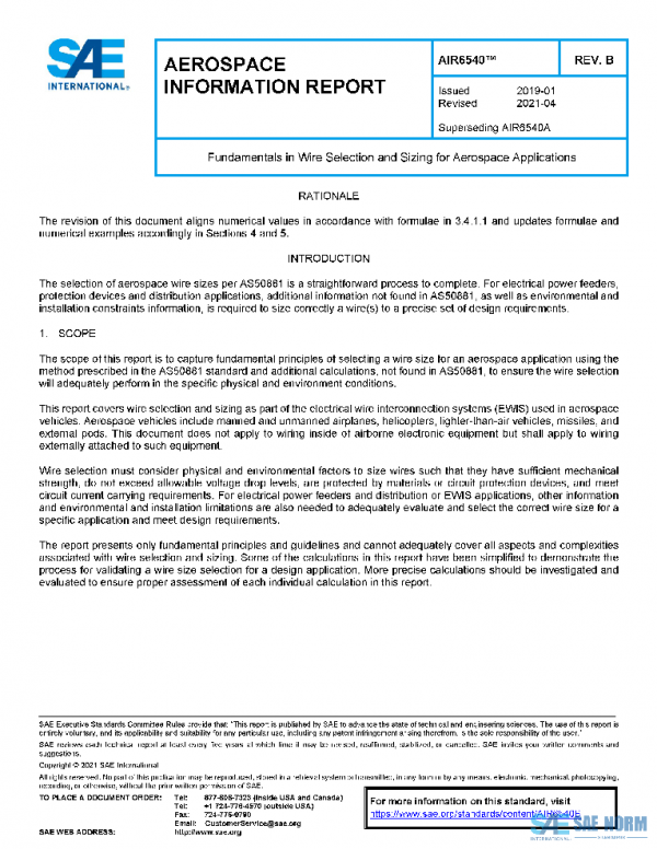 SAE AIR6540B PDF SAE AIR6540B PDF