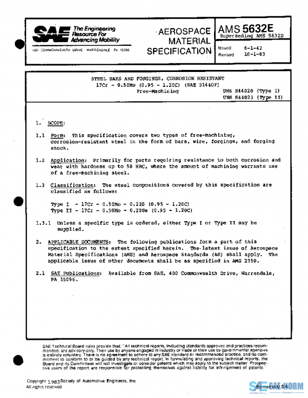 SAE AMS5632E PDF