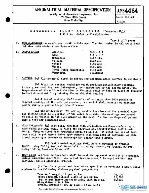 SAE AMS4484 PDF SAE AMS4484 PDF
