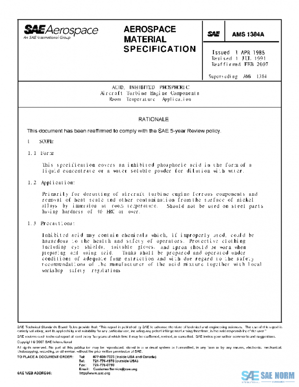 SAE AMS1384A PDF SAE AMS1384A PDF