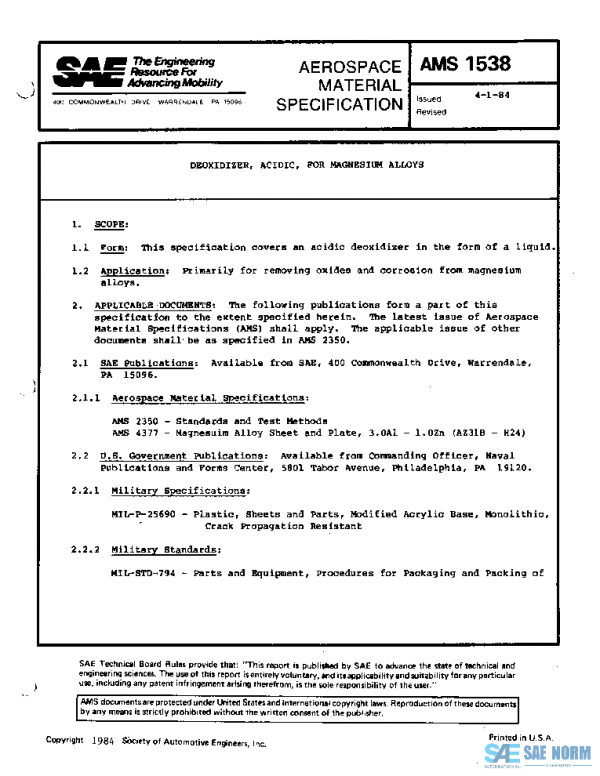 SAE AMS1538 PDF