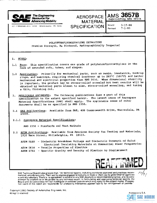 SAE AMS3657B PDF SAE AMS3657B PDF