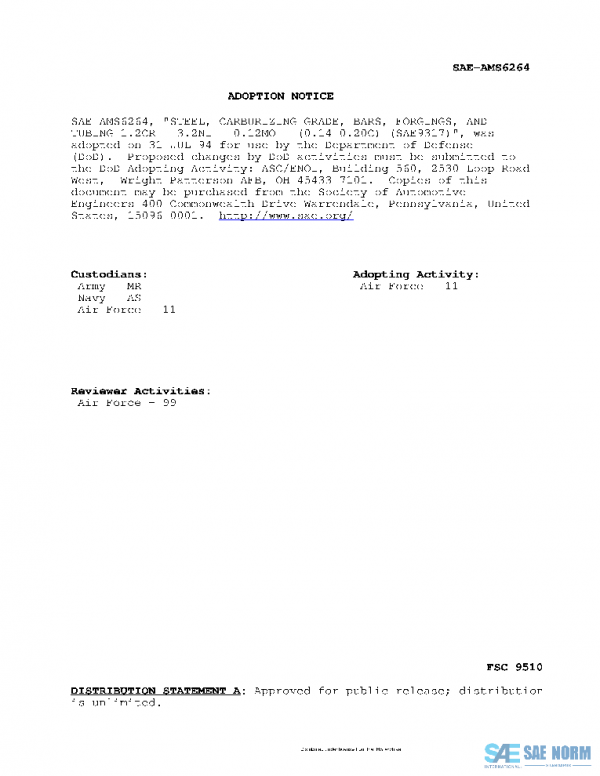 SAE AMS6264H PDF SAE AMS6264H PDF