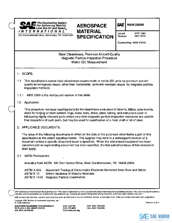 SAE MAM2300B PDF