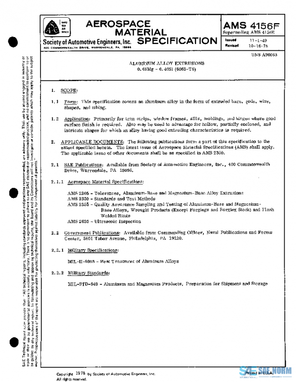 SAE AMS4156F PDF SAE AMS4156F PDF