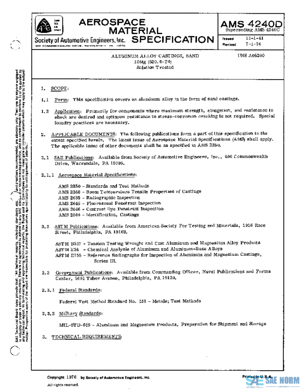 SAE AMS4240D PDF