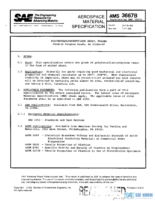 SAE AMS3667B PDF SAE AMS3667B PDF