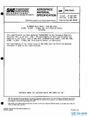SAE AMS4054C PDF