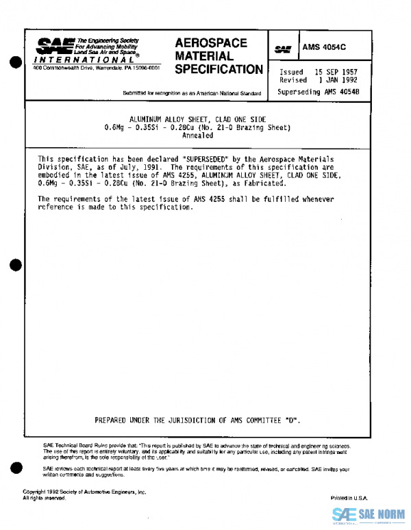 SAE AMS4054C PDF