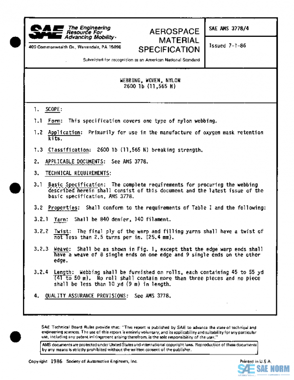 SAE AMS3778/4 PDF SAE AMS3778/4 PDF