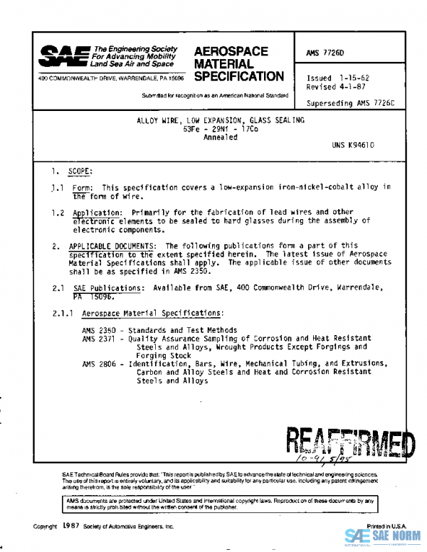 SAE AMS7726D PDF