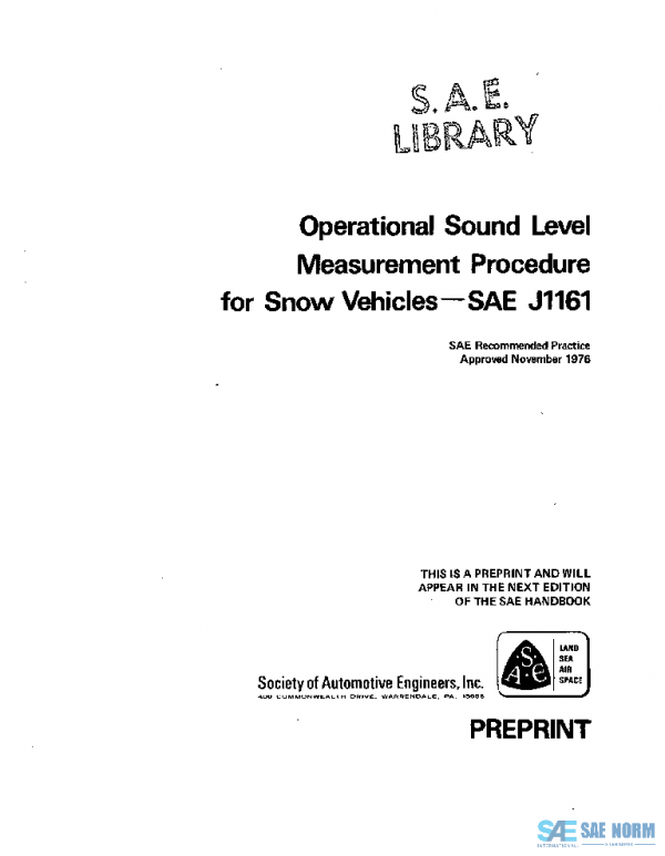 SAE J1161_197611 PDF SAE J1161_197611 PDF