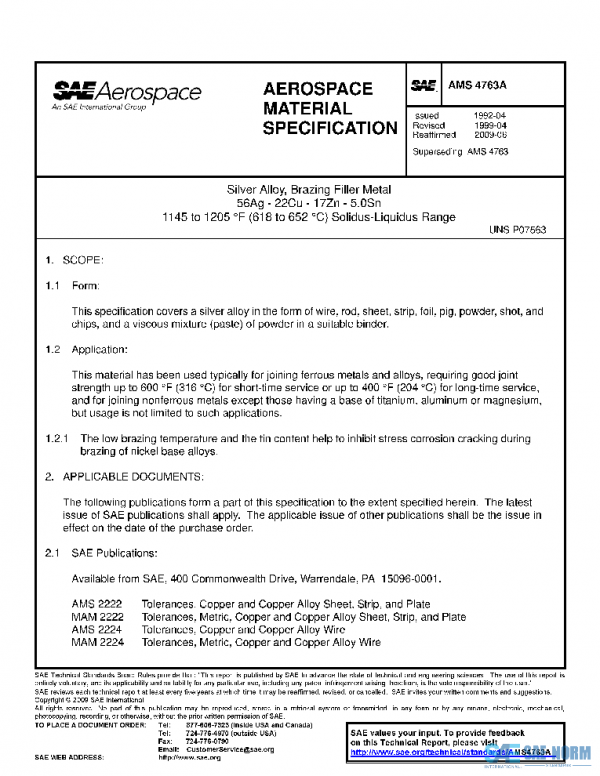 SAE AMS4763A PDF