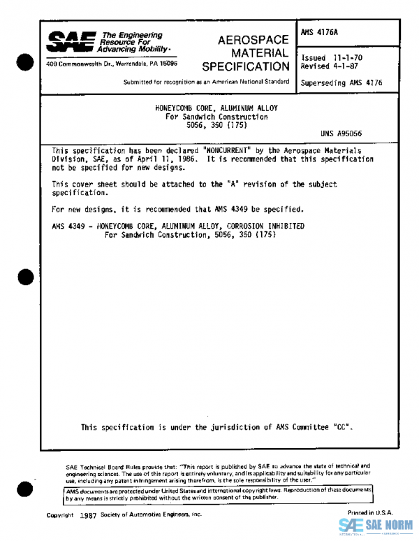 SAE AMS4176A PDF