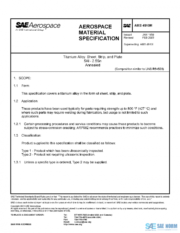 SAE AMS4910M PDF