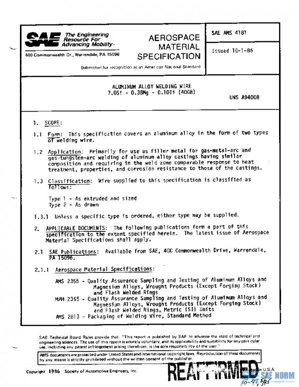 SAE AMS4181 PDF SAE AMS4181 PDF
