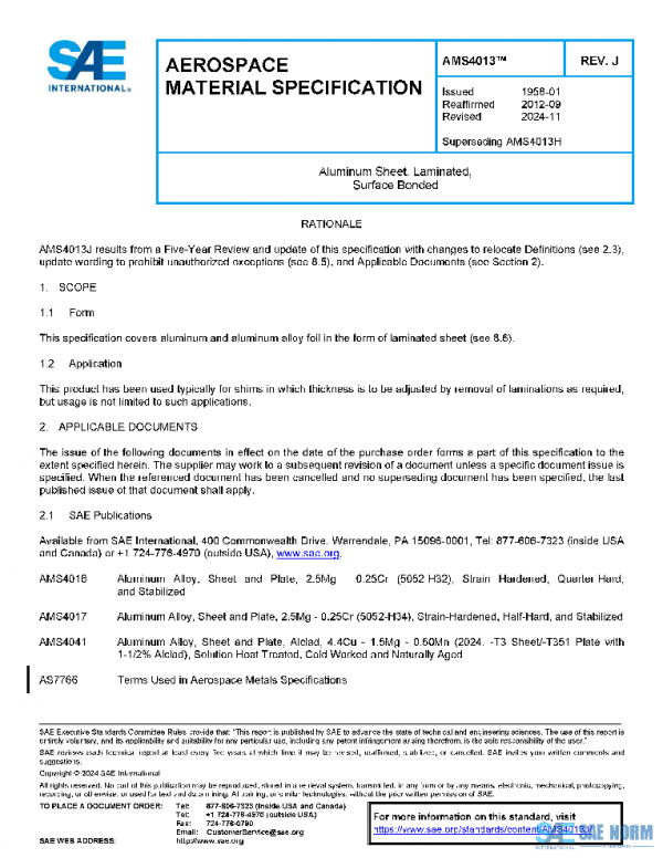 SAE AMS4013J PDF