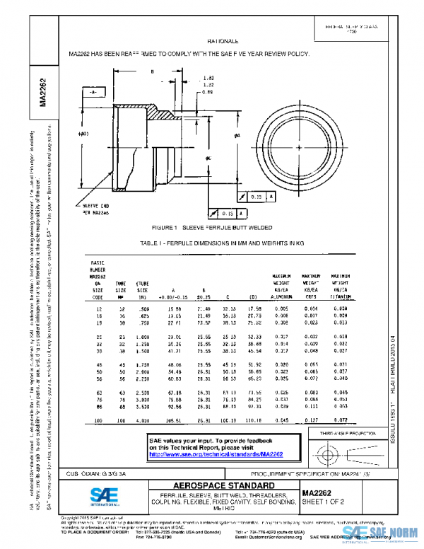 SAE MA2262 PDF