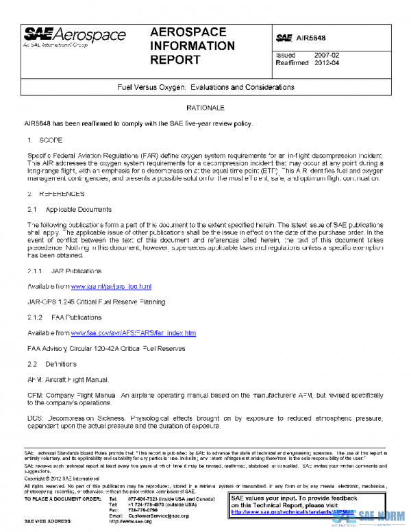 SAE AIR5648 PDF SAE AIR5648 PDF