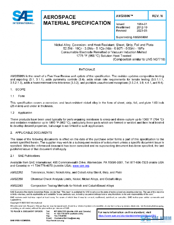 SAE AMS5596N PDF