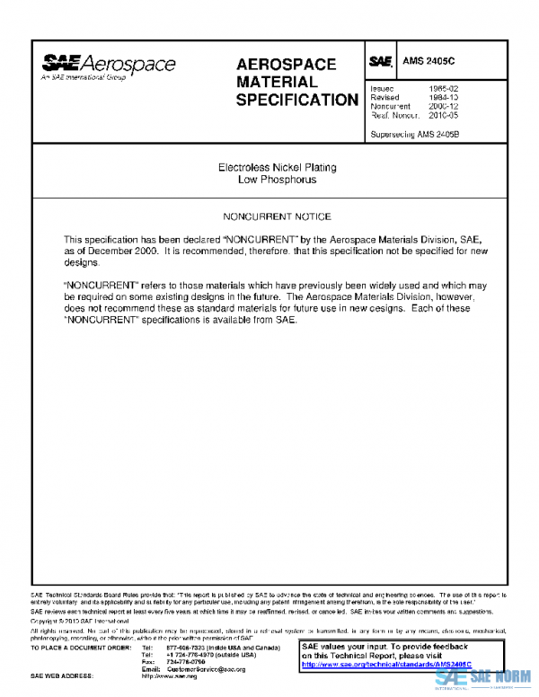 SAE AMS2405C PDF SAE AMS2405C PDF