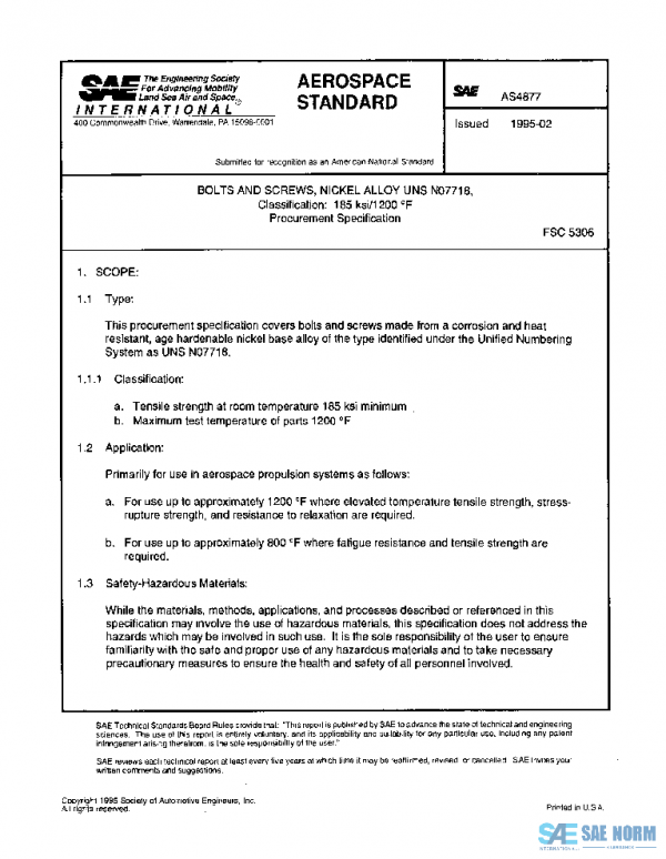 SAE AS4877 PDF SAE AS4877 PDF