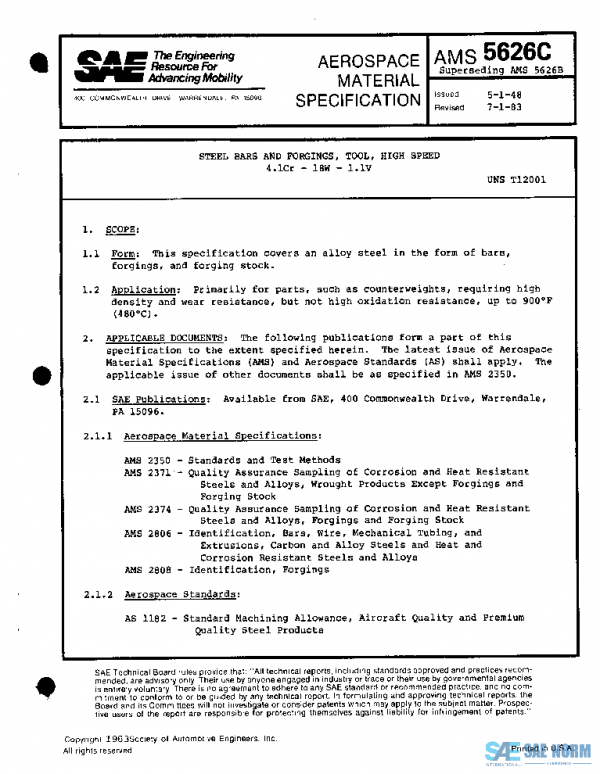 SAE AMS5626C PDF