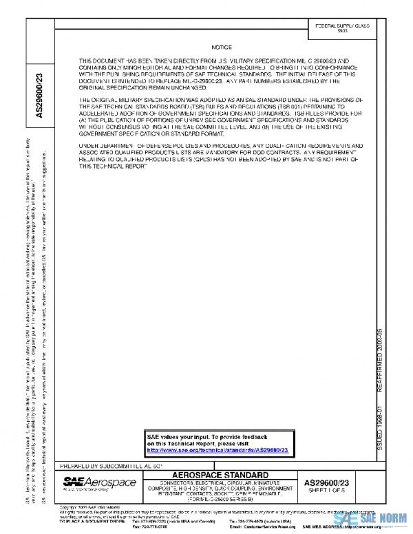 SAE AS29600/23 PDF