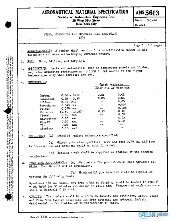 SAE AMS5613 PDF SAE AMS5613 PDF