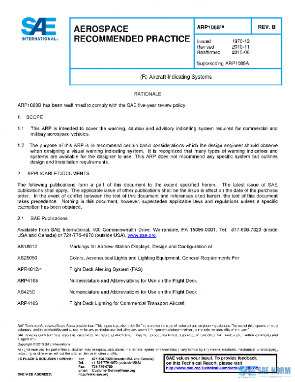 SAE ARP1088B PDF