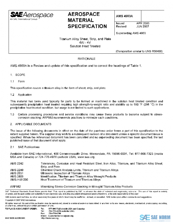 SAE AMS4903A PDF