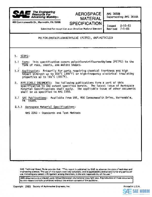 SAE AMS3650B PDF SAE AMS3650B PDF