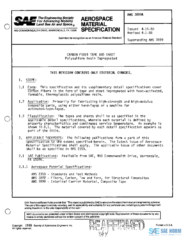 SAE AMS3899A PDF SAE AMS3899A PDF