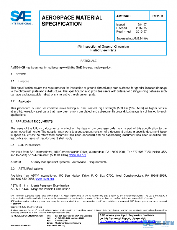 SAE AMS2440B PDF